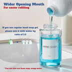 Glass Foaming Hand Soap Dispenser, 10 oz Easy Refill Bathroom Soap Dispenser - Image 5