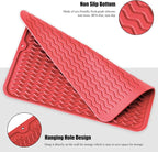 Silicone Dish Drying Mat, Non-Slip Easy Clean Sink Mat Large Heat-resistant - Image 4