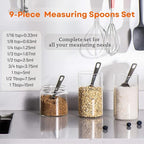 9PCS Measuring Spoons Set Stainless 1 tbsp, 1/2 tbsp, and 1-1/16tsp Steel - Image 2