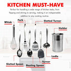 Chef Craft - 8 Piece Stainless Steel Kitchen Utensils Set - Image 4