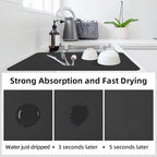 LOPNUR Kitchen Dish Drying Mat, 31.5"x17" Extra Large Dish Drying Mats - Image 3