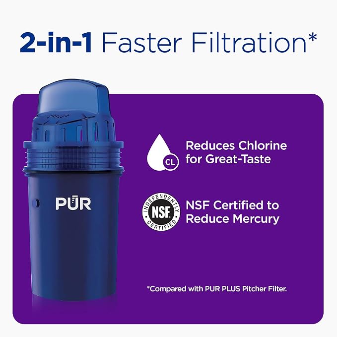 PUR Water Pitcher & Dispenser Replacement Filter 2-Pack, Genuine PUR Water - Image 4