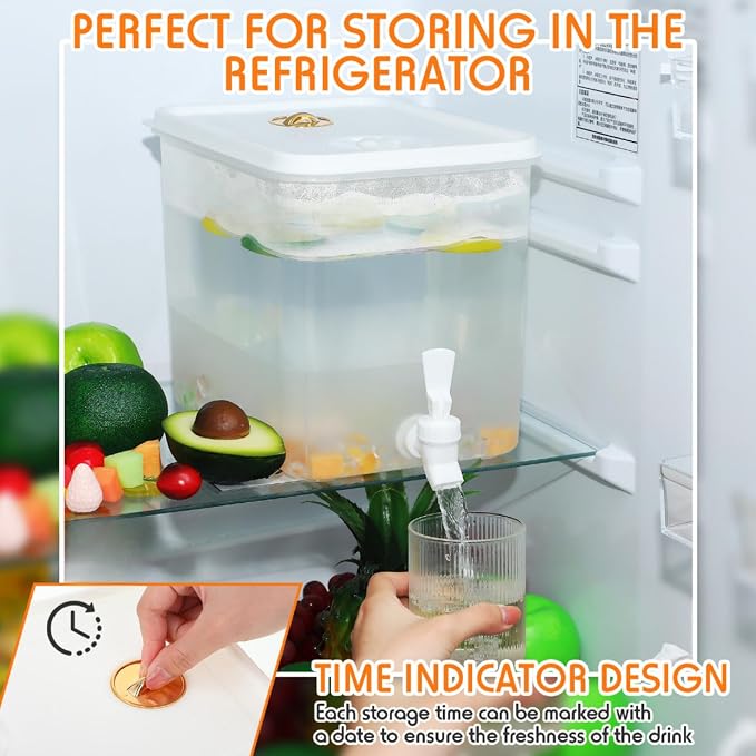 Domensi 2 Pack 2 Gallon Drink Dispenser - Image 5