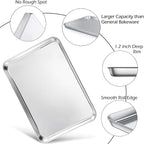 P&P CHEF 16 + 12.5 + 10.4 + 9 Inch Baking Sheet and Rack Set, Oven & Dishwasher - Image 3