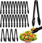 Mwellewm 24 Pc Plastic Tongs for Serving 9 Inch Bulk Reusable or Disposable by Mwellewm