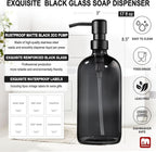 GMISUN Black Soap Dispenser, 2 Pack Hand Soap Dispensers - Image 3