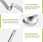 Patelai Hot Pot Slotted Ladle Set Stainless Steel Soup Ladle Strainer Scoops - Image 3