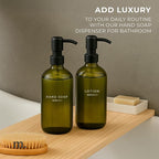 MaisoNovo Soap Dispenser 2-Piece Set | 16.9oz Green Bottles - Image 3
