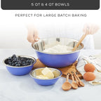 JoyJolt Stainless Steel Mixing Bowl Set of 6-5qt to 0.5qt Nesting Bowls - Image 7