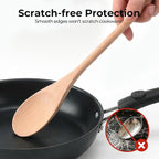 HANSGO 6PCS Wooden Spoons, 12 Inch Wooden Mixing Spoons Long Handle, Large Wood - Image 4