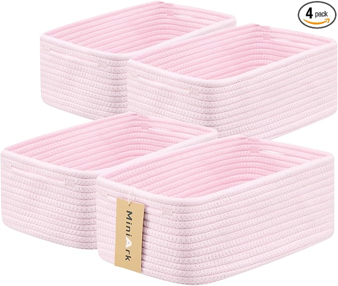 MiniArk Small Storage Baskets for Organizing | Closet Organizer Bins | Shelf by MiniArkStorageBasketsHome