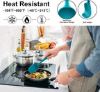 HOTEC BPA Free Heat Resistant Silicone Spatula Set Kitchen Utensils - Image 4