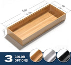 VeyFey Bamboo Drawer Organizer, Stackable Utensil Organizer - Image 6