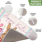 Easter Bunny Dish Drying Mat for Kitchen Counter Happy Easter Rabbit Floral - Image 3