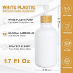 KASUNTING White Soap Dispenser, 2 Pack Plastic Bathroom Hand Soap and Lotion - Image 3