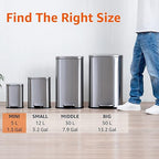 Amazon Basics Smudge Resistant Mini Rectangular Trash Can - Image 4