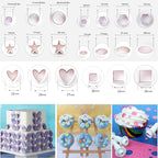 20 Pcs Cookie Cutters, Fondant Cake Cookie Plunger Cutter, Mini Plastic Biscuit - Image 2