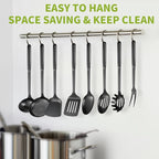 304 Stainless Steel Cooking Utensils Set, Include Skimmer, Soup Ladle, - Image 2