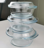Casserole Baking Dish with 2 pcs, 1 QT large, Round with Handle and Lid - Image 6