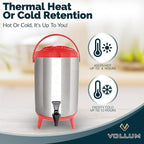 Vollum Stainless Steel Insulated Beverage Dispenser – Insulated Thermal Hot and - Image 3
