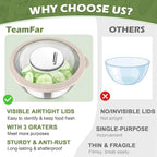 TeamFar Mixing Bowls, For Kitchen Mixing/Baking/Storing/Prepping, Visible & - Image 6