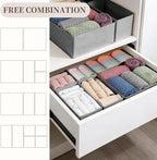 Drawer Organizer Clothes, 16 Pack Dresser Organizer Bins, Foldable Closet - Image 4