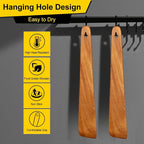 Flat Wooden Spatula for Kitchen Utensil Spurtle Kitchen Tool Turner Teak Wood - Image 4