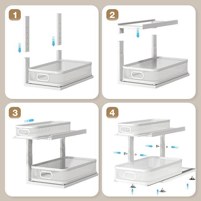 2 Pack 18.5IN-Depth Under Sink Organizer - Image 5