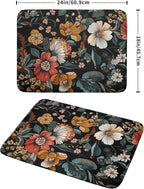 Vintage Floral Dish Drying Mat 18x24 inch Boho Flower Drainer Mats Fast Dry - Image 2