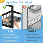 ADBIU Under Sink Organizer XL Size, 2 Packs 2 Tier Expandable Height Under-Sink - Image 4