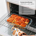 High Borosilicate Glass Baking Tray 3-Piece Set, 2.3 Quarts+1.6 Quarts+1.0 - Image 3