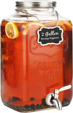 2 Gallon Glass Drink Dispenser by Unknown