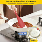 Beijiyi 3 Pack Silicone Cooking Spoons, 12.6 In Multifunction Spatula Spoon - Image 5