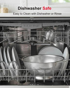 5.5-Quart Kitchen Colander, Stainless Steel Pasta Strainer - Image 6