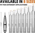 BESTNULE 8 Piece Roll Pin Punch Set, Pin Punch Set, Punch Tools - Image 2