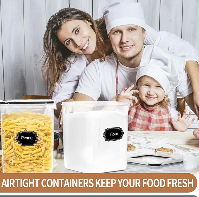 PRAKI Large Airtight Food Storage Containers 5.2L / 195oz, Baking Supplies - Image 6