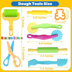 iShyan Dough Tools for Kids, 24 Pieces Dough Play Tools Set - Image 2