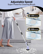 Electric Spin Scrubber for Cleaning Bathroom, Shower Scrubber Rotary Floor - Image 3