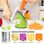 Rotary Cheese Grater Hand Crank, 3 Blades Slicer Shredder, Cheese Grater - Image 4