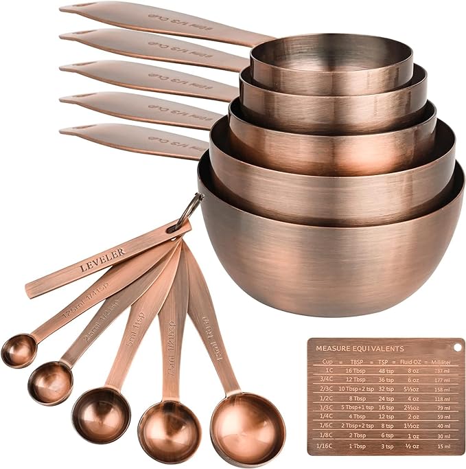 Measuring Cups and Spoons Set, 12 Pieces Stainless Steel Measuring Cup Set by Smithcraft