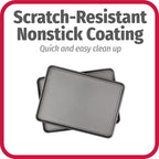 GoodCook Everday Nonstick Carbon Steel 15” x 21” Baking Sheet Set, 2 Pack – - Image 4