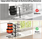 MUDEELA Pots and Pans Organizer Rack under Cabinet 8-Tiers Adjustable Heavy - Image 6