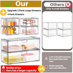 caktraie Acrylic Storage Drawers Set of 6, Plastic Organizer Bins - Image 7