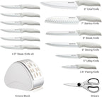 RAXCO Knife Set with Block, 12-Piece Stainless Steel Kitchen Knives - Image 2