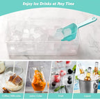 Silicone Ice Cube Tray with Leak-Proof Lid & Storage Bin - Image 5
