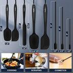 Walfos Silicone Spatula Set of 8(600°F）- Heat Resistant Kitchen Silicone - Image 4