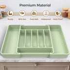 ukeetap Extra Large Expandable Silverware Organizer, BPA-Free Food-Safe Cutlery - Image 4