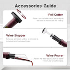 6-in-1 Electric Wine Opener Gift Set, BABONIR Stainless Steel USB-C - Image 7