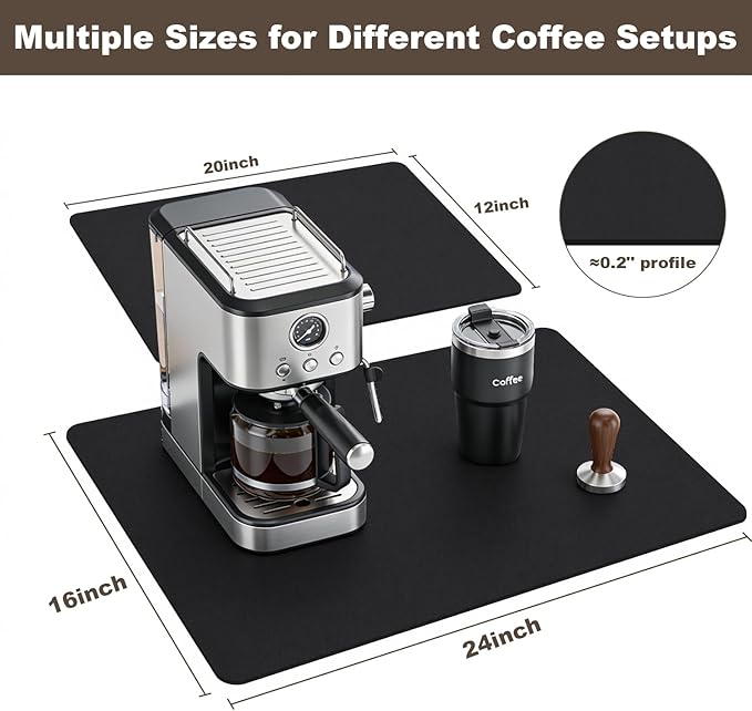 Coffee Mat, Absorbent Dish Drying Mat - Image 6