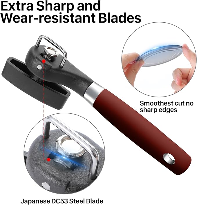 Beneno Can Opener, Manual Side Safe Cut Can Opener Smooth Edge - Image 3